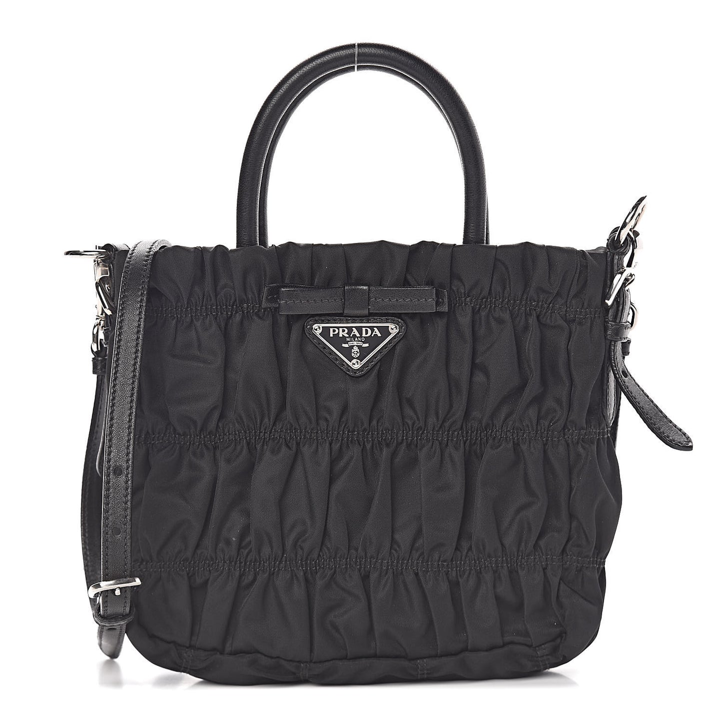 Tessuto Nylon Gaufre Tote Black