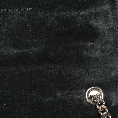 Saint Laurent Calfskin Crocodile Embossed Small Classic Monogram Kate Tassel Satchel Black 10 of 11