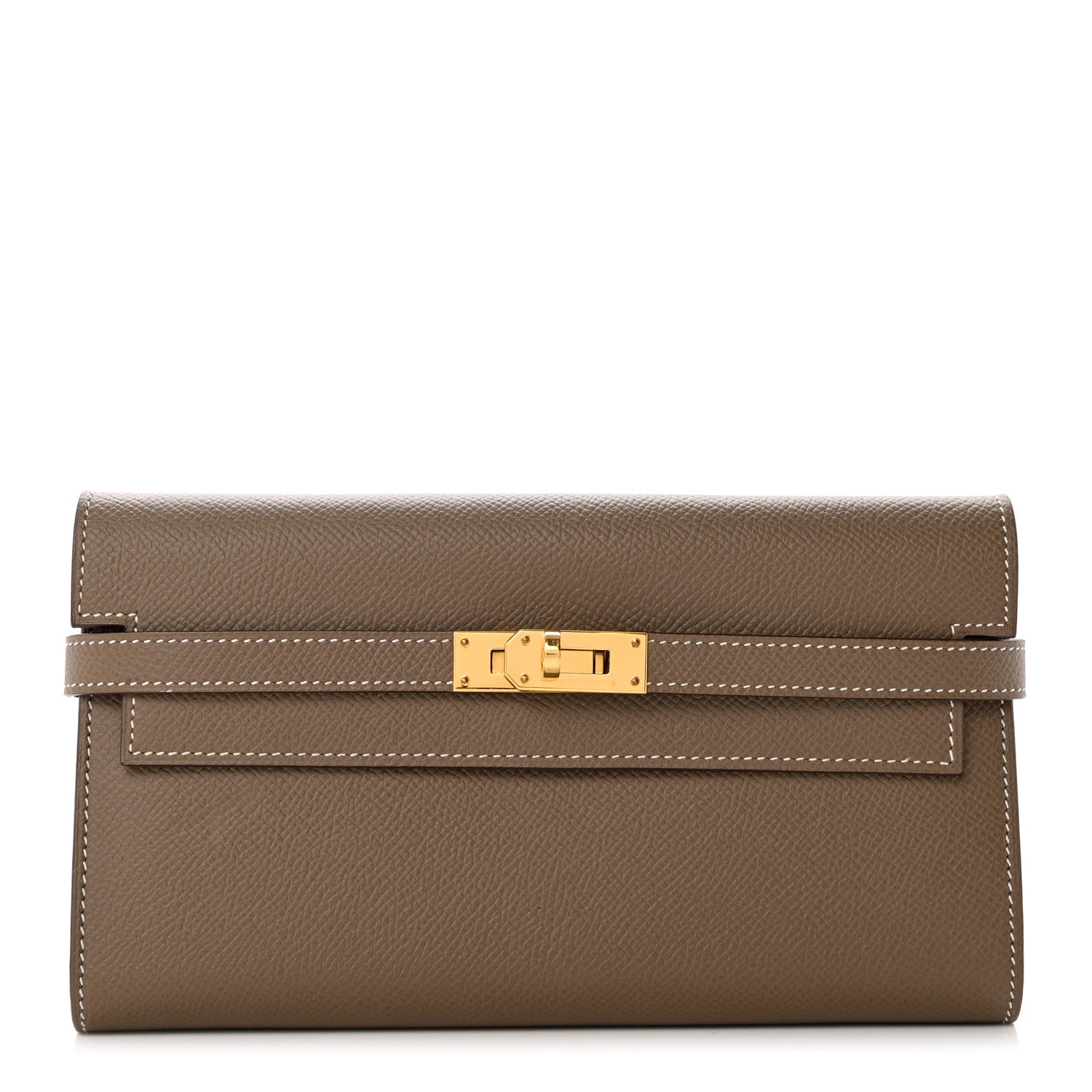 Hermes Epsom Kelly Longue Wallet Etoupe 1 of 8