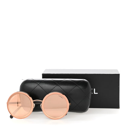 Chanel Metal Round Sunglasses 4226 Brown Rose Gold 8 of 8