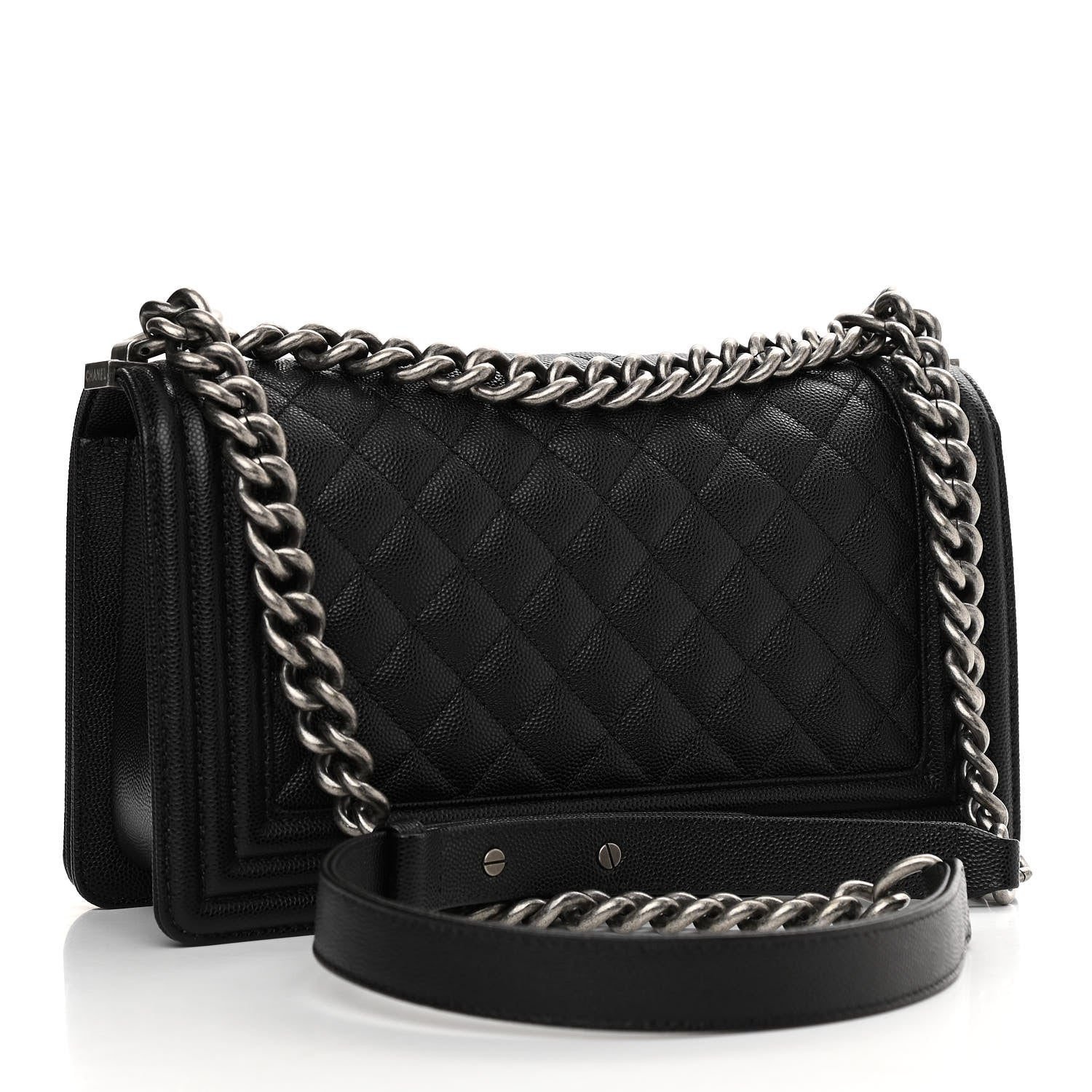 Chanel Caviar Quilted Medium Boy Flap Black 3 of 11