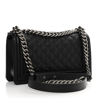 Chanel Caviar Quilted Medium Boy Flap Black 3 of 11