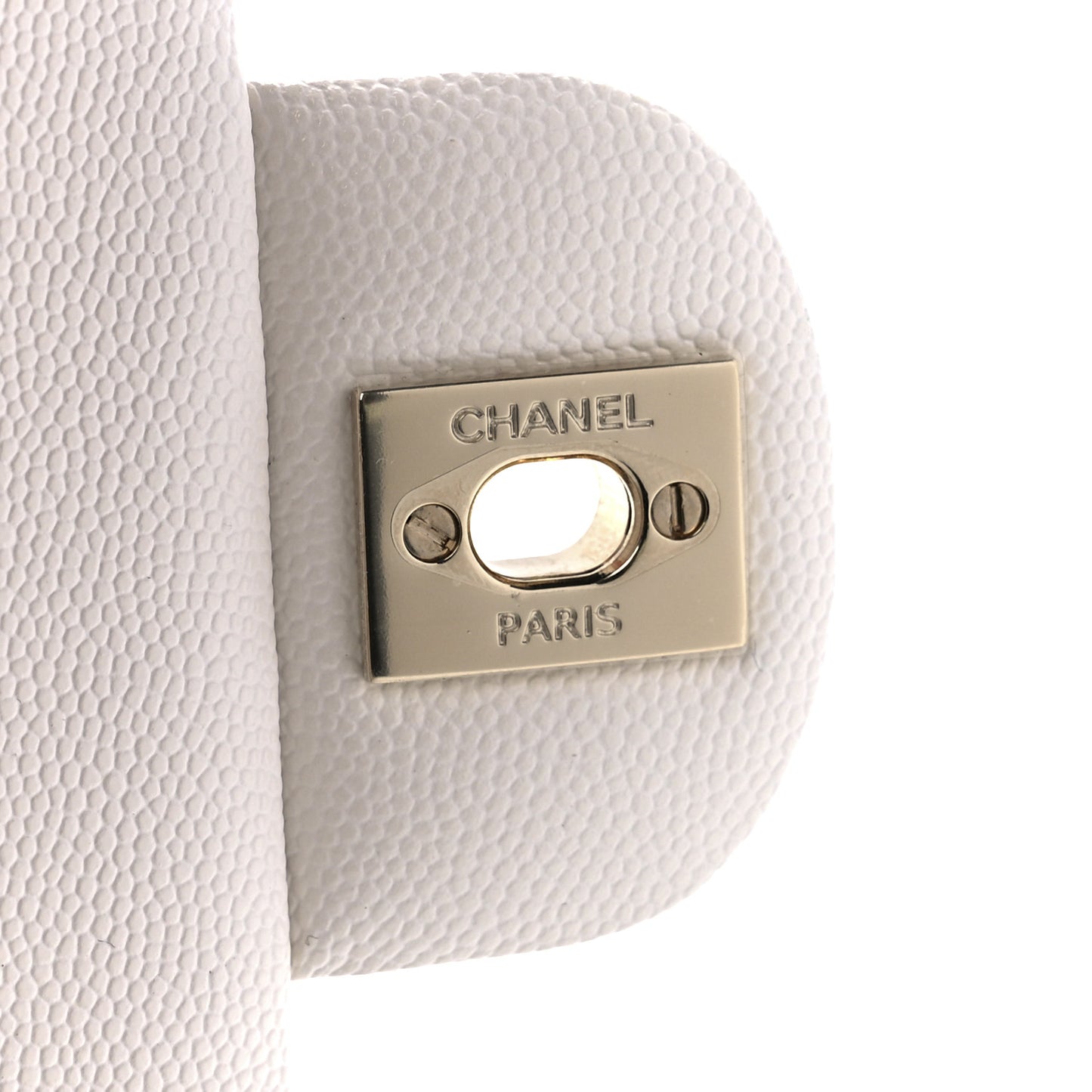 Caviar Quilted Small Double Flap White