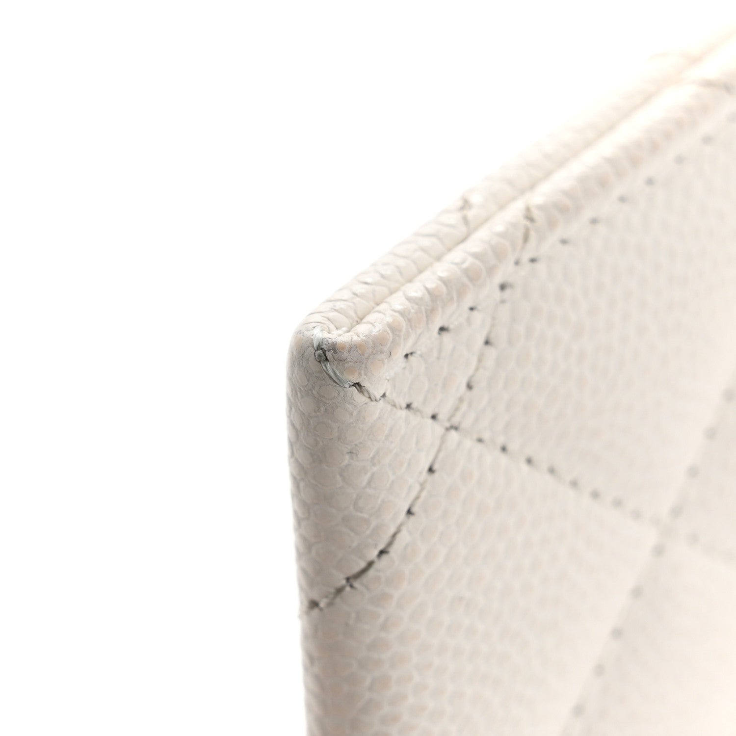 Chanel Caviar Quilted Textured CC Card Holder White 9 of 13