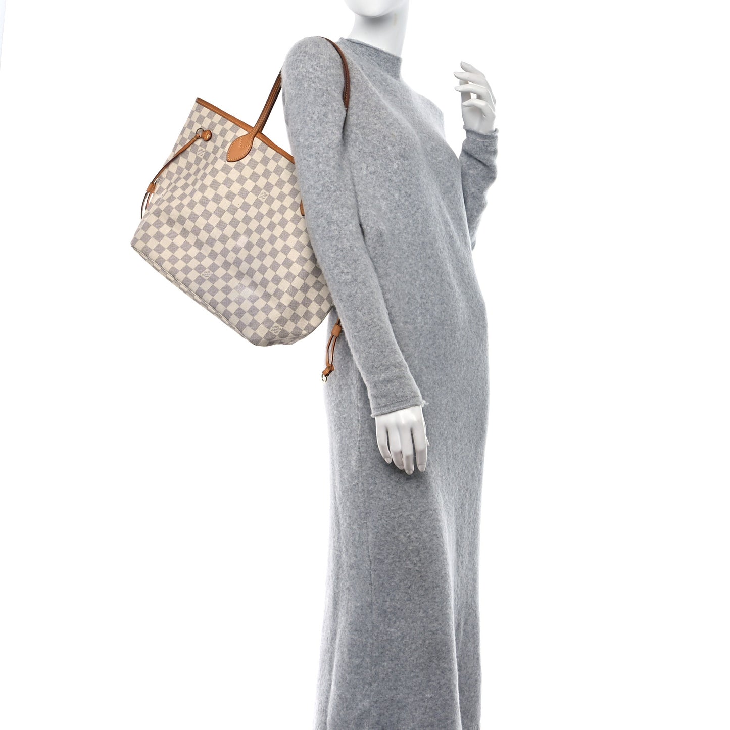 Damier Azur Neo Neverfull MM Rose Ballerine