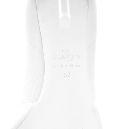 Valentino Garavani Body Tech Knit Sock Boots 37 White 10 of 11