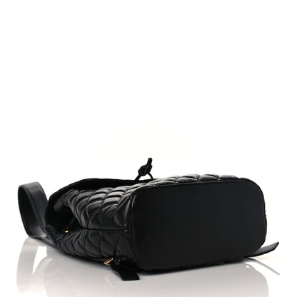 Versace Calfskin Quilted Medusa Backpack Black 4 of 10