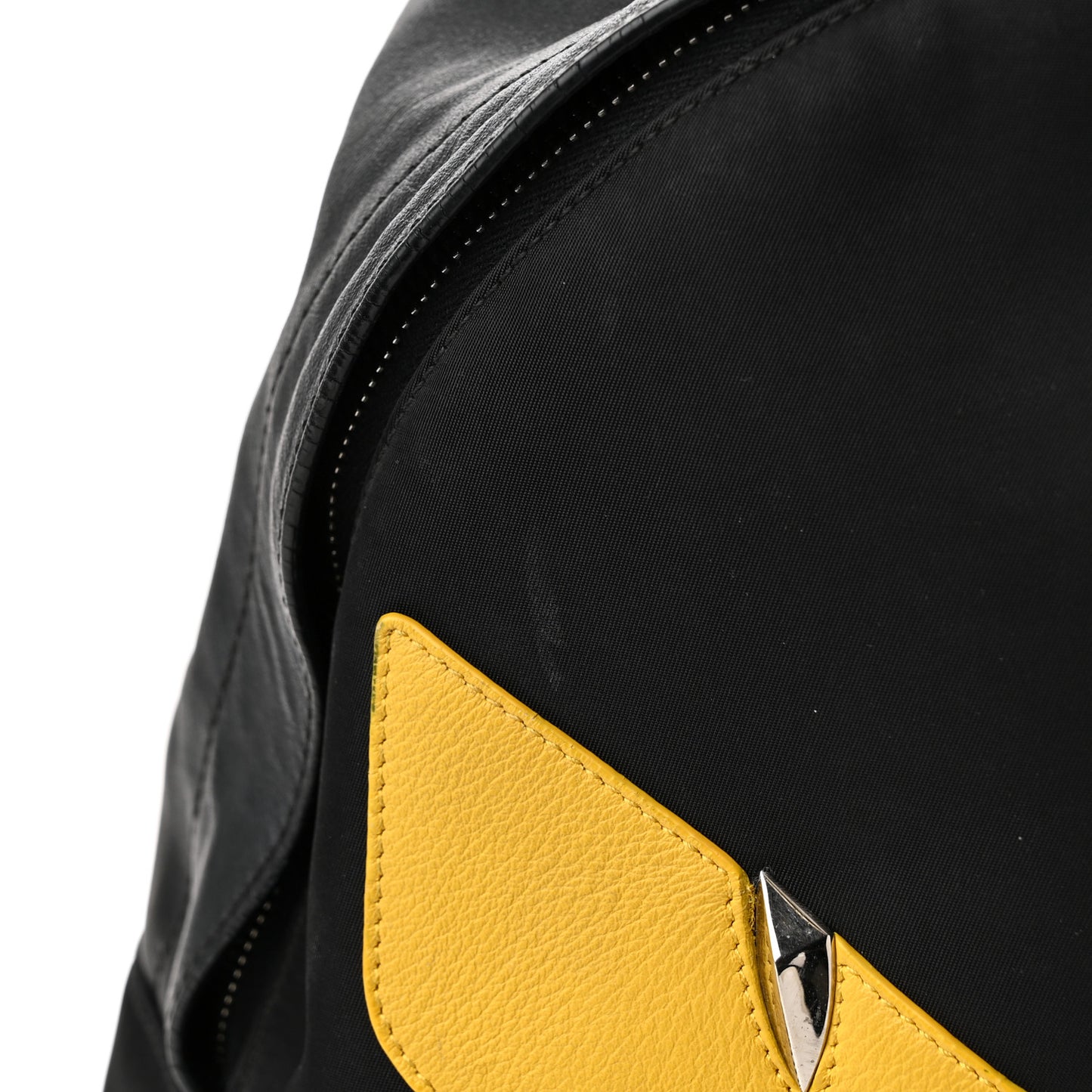 Nylon Vitello Liberty Vitello Dolce Monster Eyes Rounded Backpack Black Sunflower