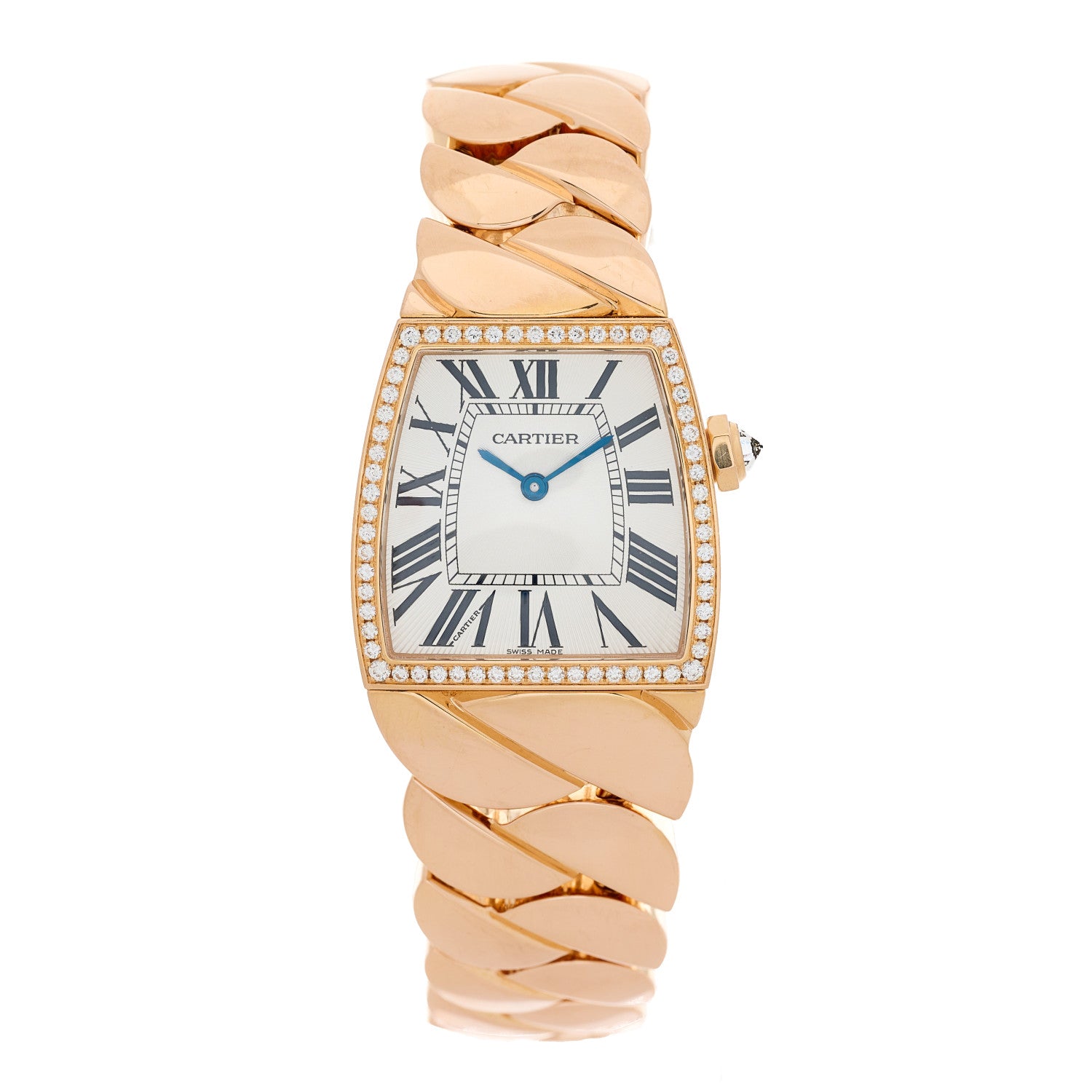Cartier 18K Pink Gold Diamond Bezel 28mm La Dona Quartz Watch 1 of 4