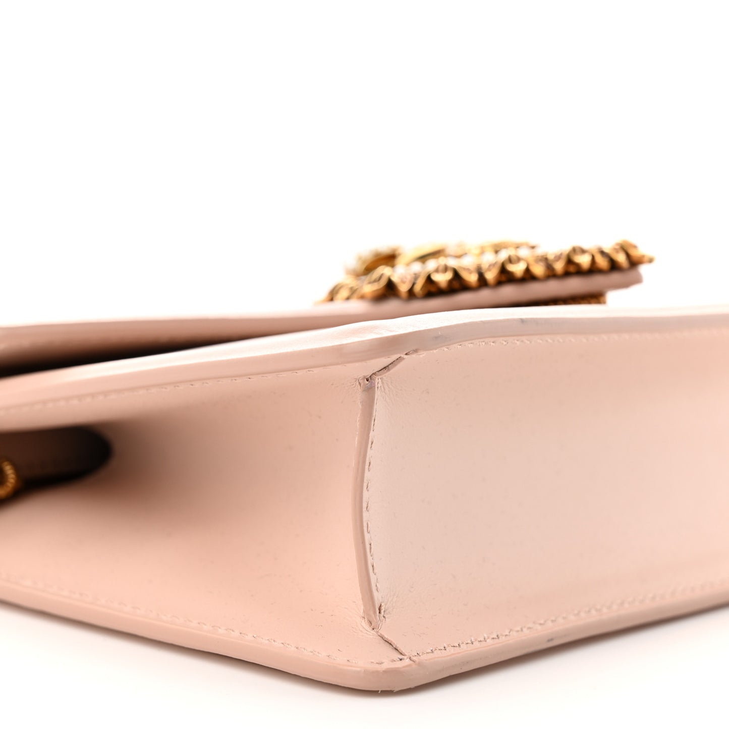 Smooth Calfskin Small Devotion Envelope Top Handle Bag Cipria