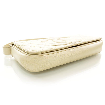 Chanel Caviar Quilted Handbag Beige 4 of 8