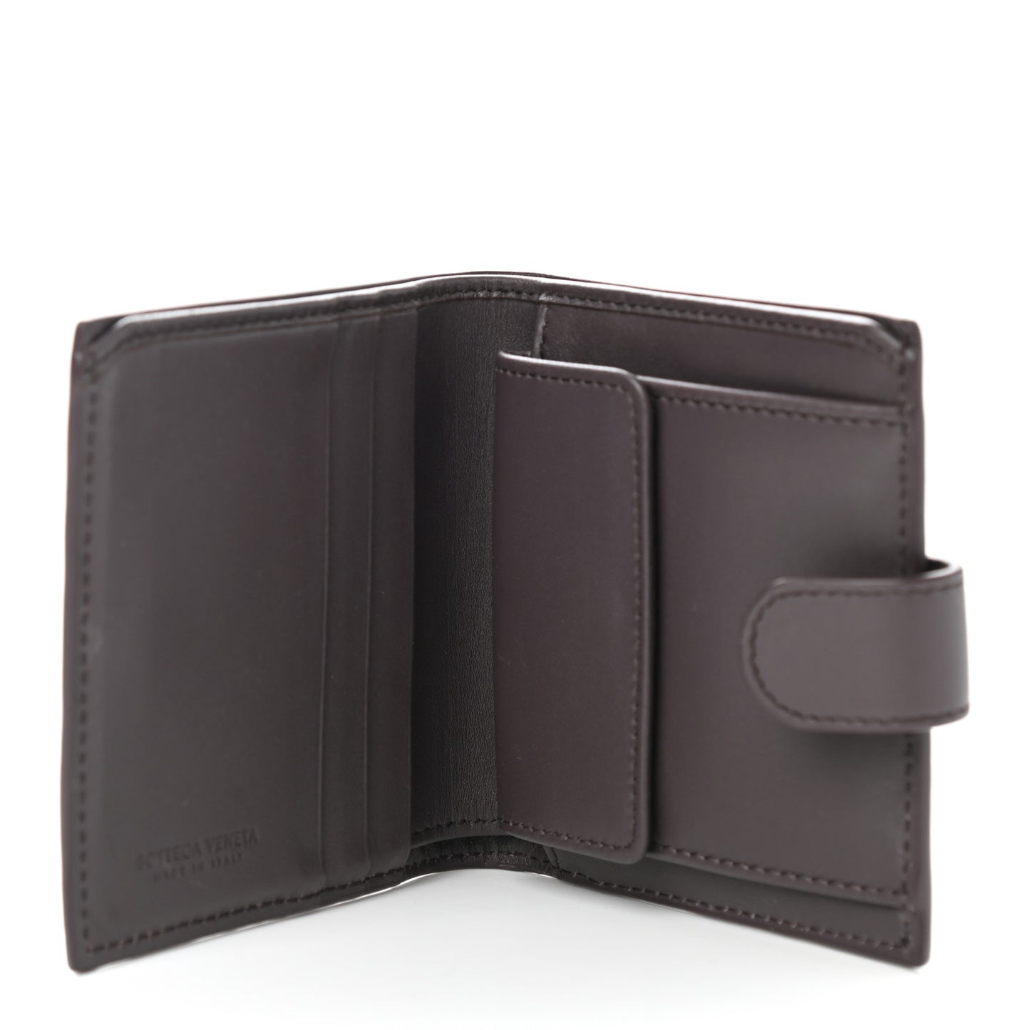 Nappa Intrecciato Mini Wallet Ebano