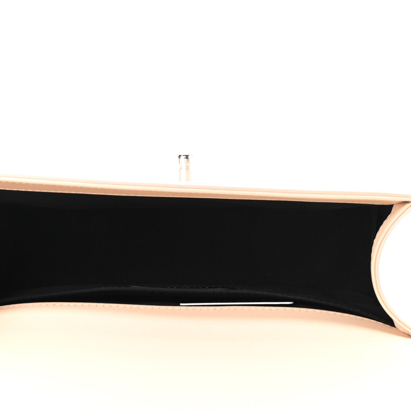 Patent CalfskinMedi um Boy Flap Plexiglass Beige