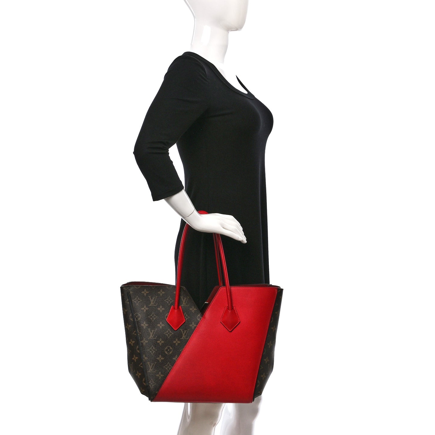 Calfskin Monogram Kimono Tote Cherry