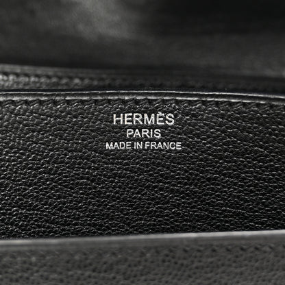 Hermes Chevre Mysore Verrou Clutch Black 6 of 14