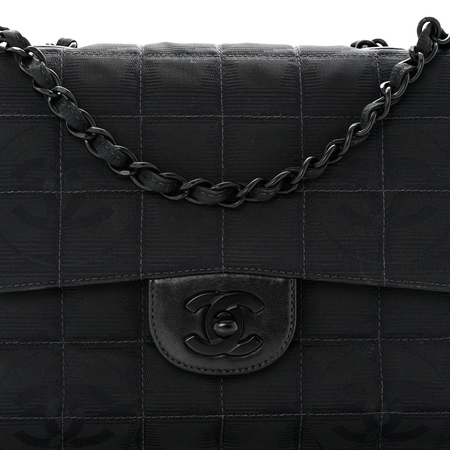 Chanel Nylon Medium Travel Flap Black 7 of 9