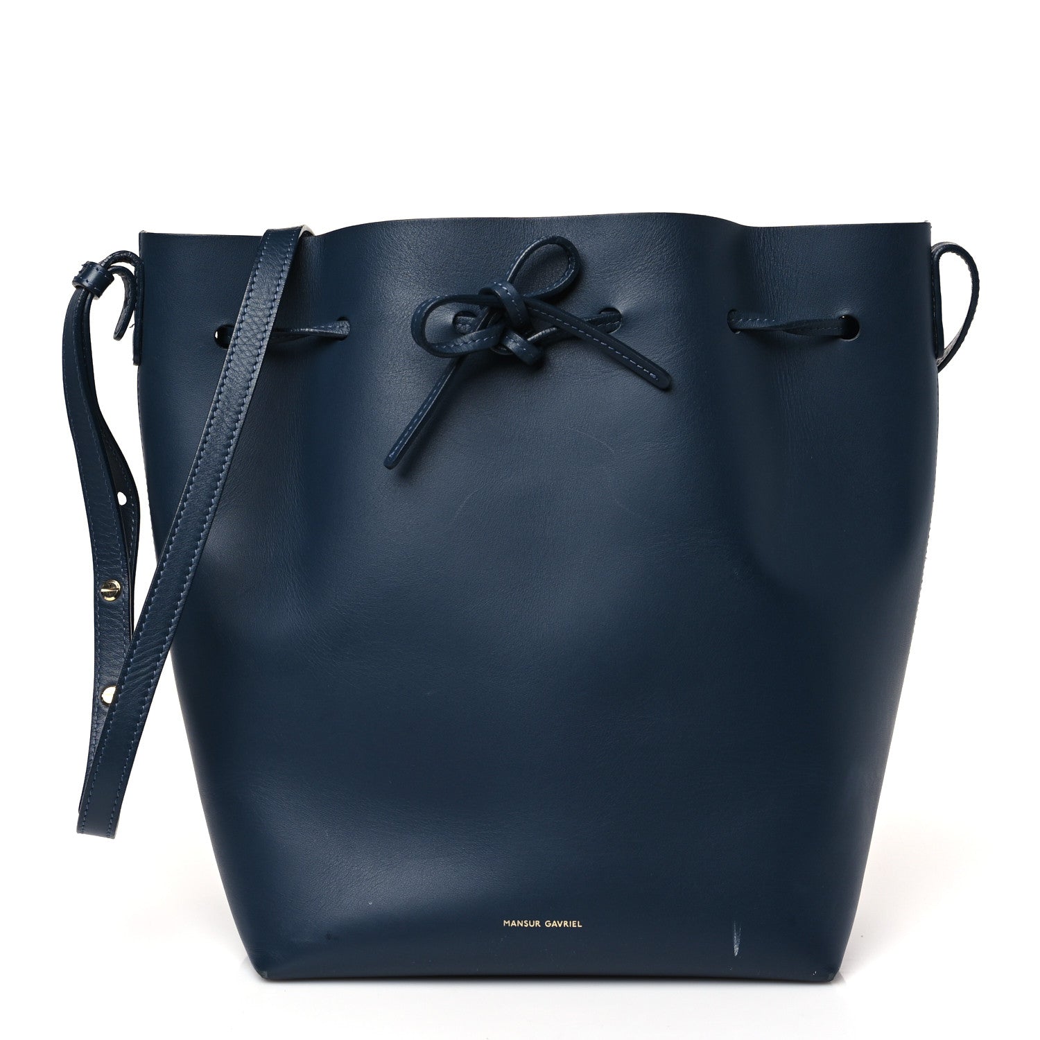 Mansur Gavriel Calfskin Bucket Bag Blu 3 of 11