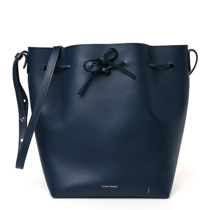 Mansur Gavriel Calfskin Bucket Bag Blu 3 of 11