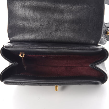 Chanel Shiny Sheepskin Quilted Mini Trapezio Flap Black 5 of 9