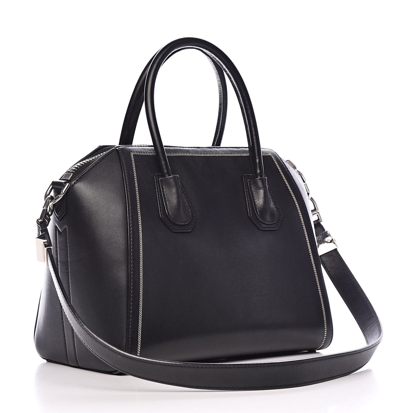 Buffed Calfskin Small Chain Antigona Black