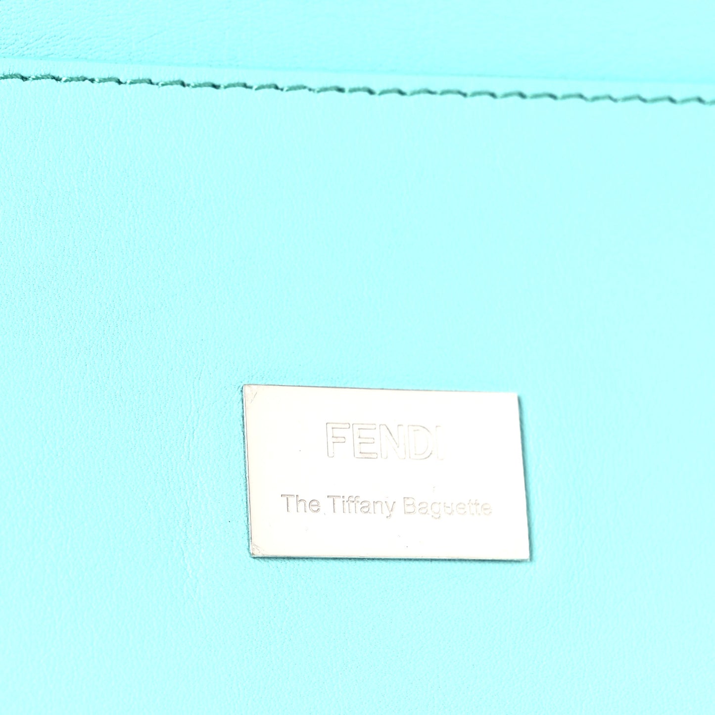 X TIFFANY Nappa Silver Baguette Blue Tiffany Silver
