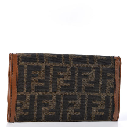 Fendi Zucca Continental Strap Wallet Tobacco 2 of 9