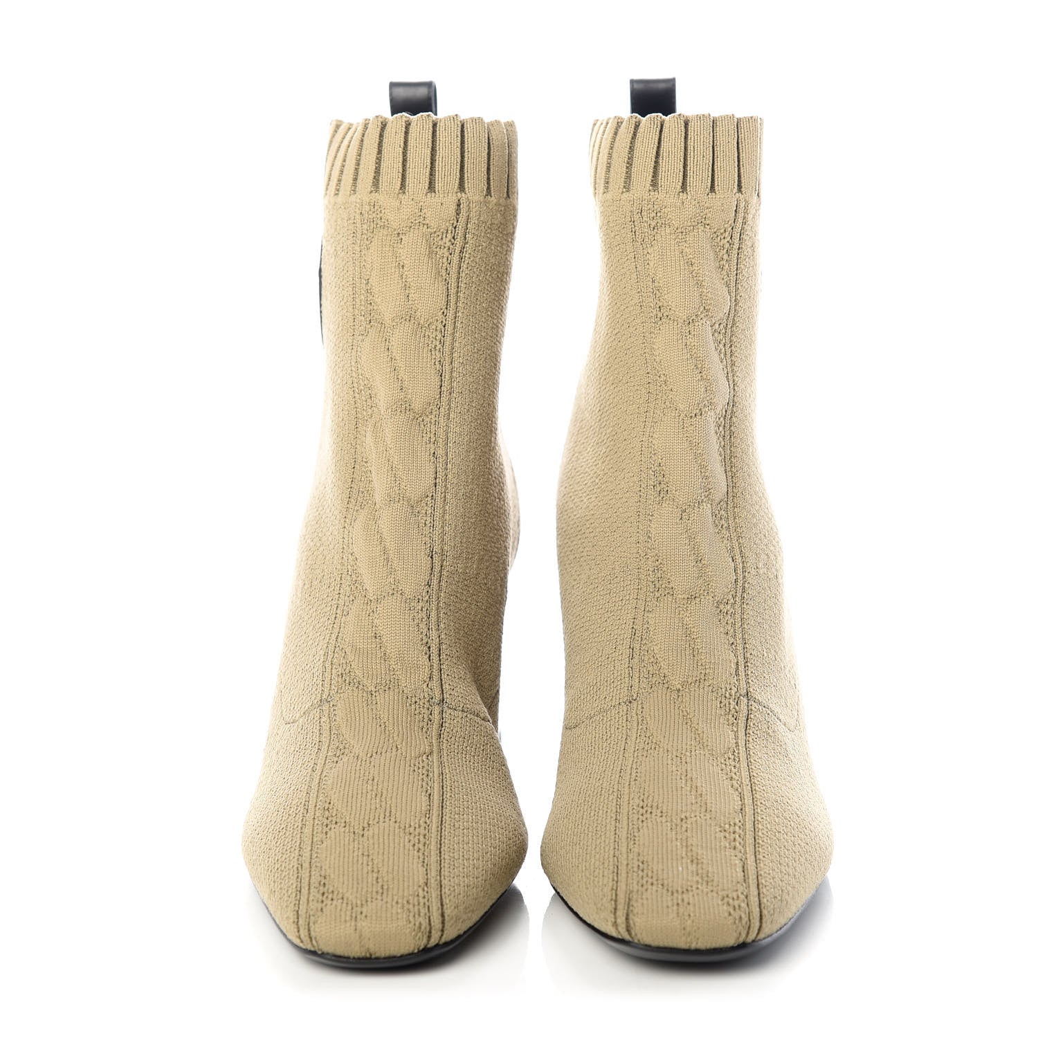 Hermes Knit Calfskin Volver 60 Ankle Boots 36 Vert Resine 2 of 10