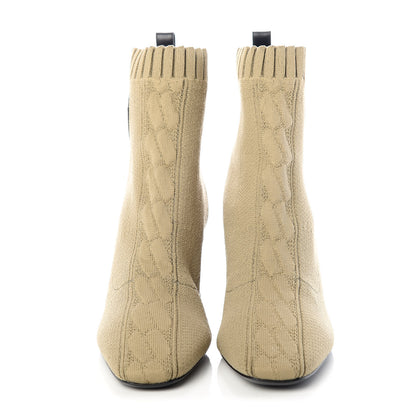 Hermes Knit Calfskin Volver 60 Ankle Boots 36 Vert Resine 2 of 10