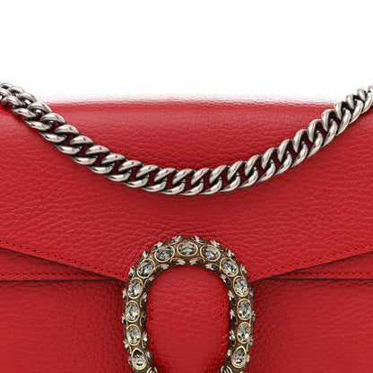 Gucci Dollar Calfskin Swarovski Crystal Small Dionysus Shoulder Bag Hibiscus Red 11 of 17