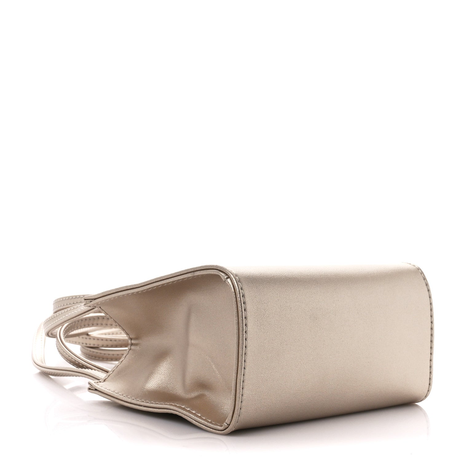 Telfar Metallic Vegan Leather Small Shopping Bag Gold 4 of 10