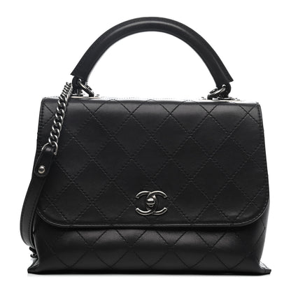 Chanel Calfskin Stitched Urban Luxury Top Handle Bag Black 1 of 4
