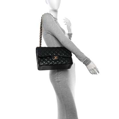 Chanel Caviar Quilted Jumbo Double Flap Black 2 of 10