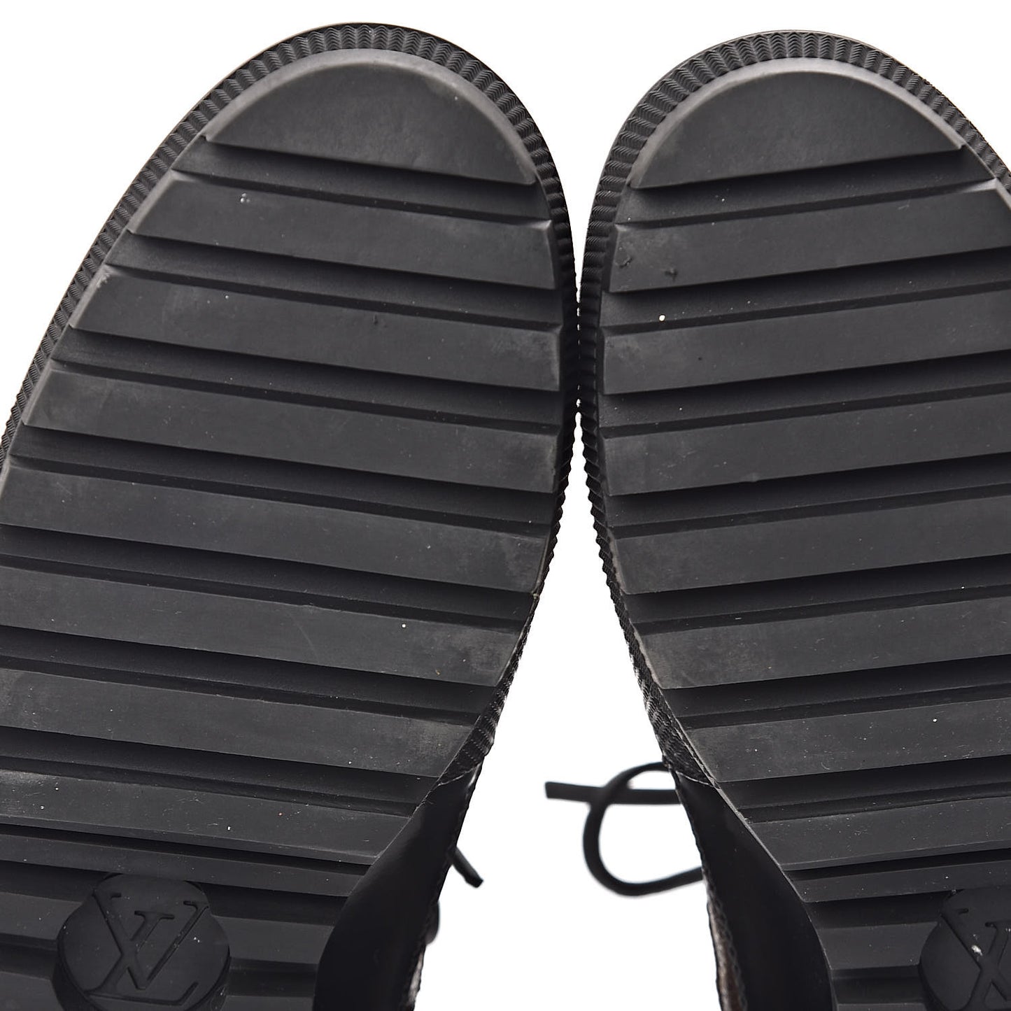 Suede Calfskin Monogram Checkpoint Platform Desert Boots 41 Black