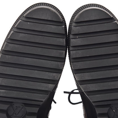 Louis Vuitton Suede Calfskin Monogram Checkpoint Platform Desert Boots 41 Black 5 of 9