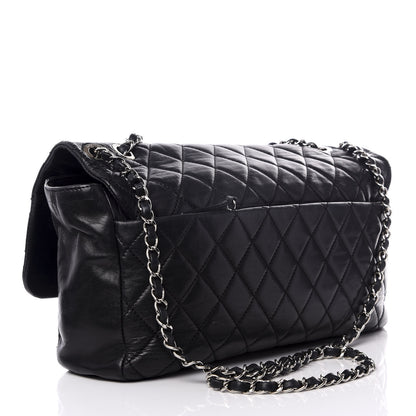 Chanel Lambskin Quilted Maxi Coco Rain Flap Black 2 of 11