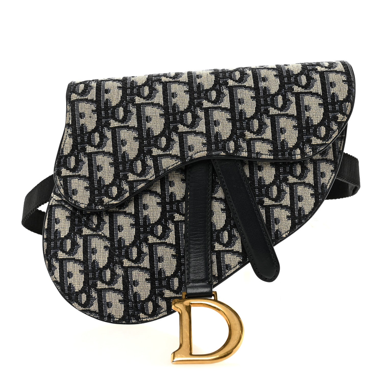 Christian Dior Oblique Saddle Belt Pouch Blue 1 of 9