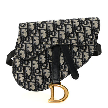 Christian Dior Oblique Saddle Belt Pouch Blue 1 of 9