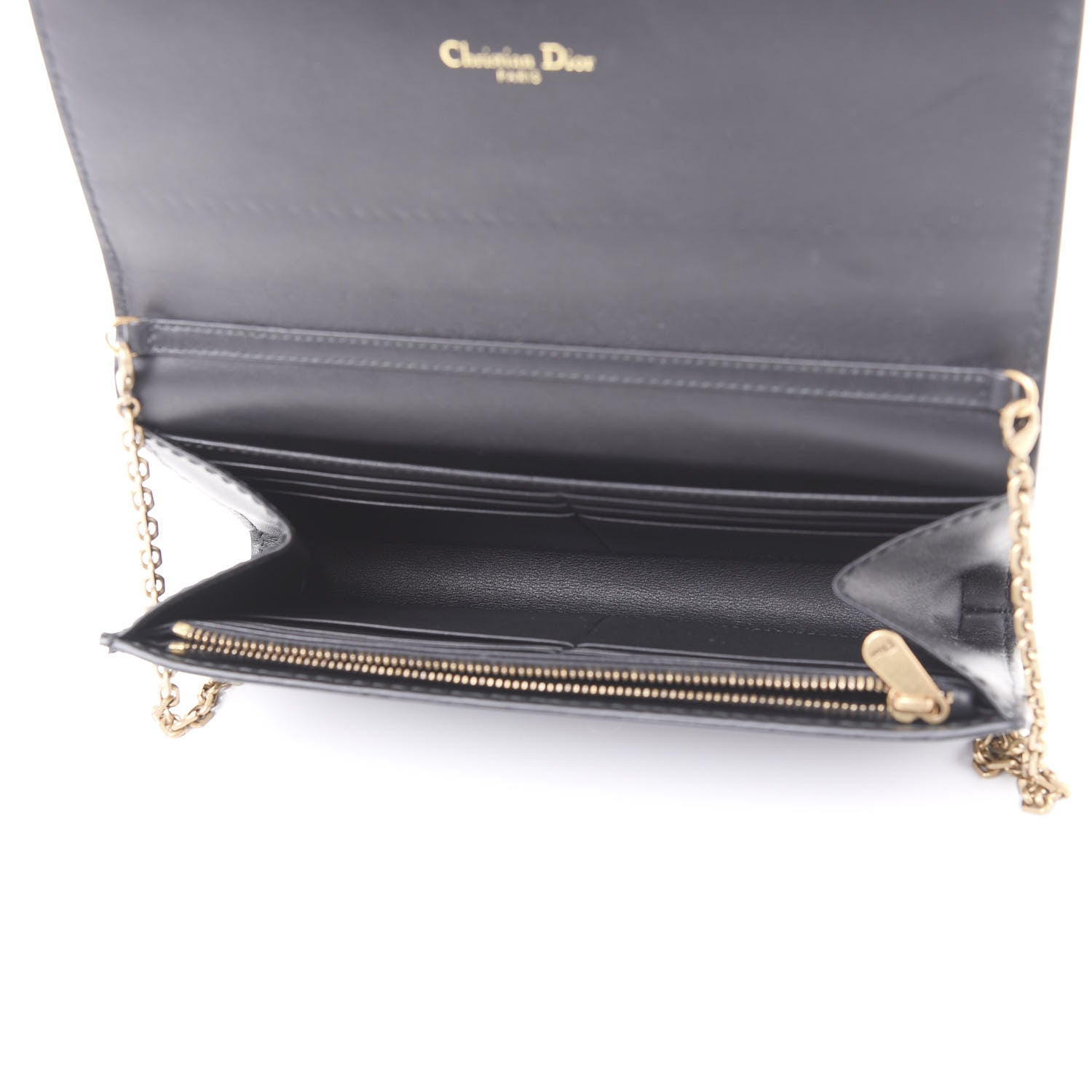 Christian Dior Smooth Calfskin J'adior Croisiere Chain Wallet Black 4 of 9