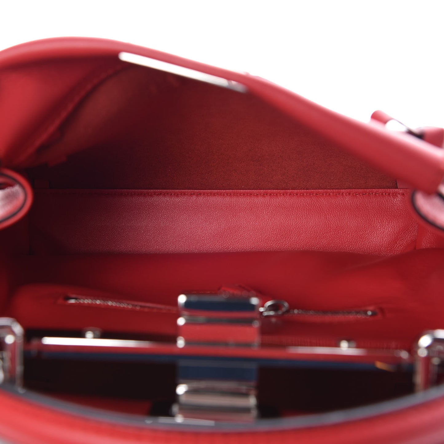 Vitello Seta Century Nappa Whipstitch Mini Peekaboo Iconic Satchel Fiamma
