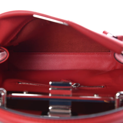 Fendi Vitello Seta Century Nappa Whipstitch Mini Peekaboo Iconic Satchel Fiamma 5 of 8