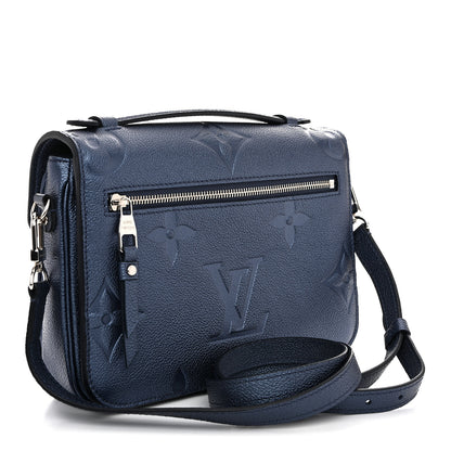 Louis Vuitton Metallic Empreinte Monogram Giant Pochette Metis Navy Nacre 3 of 9
