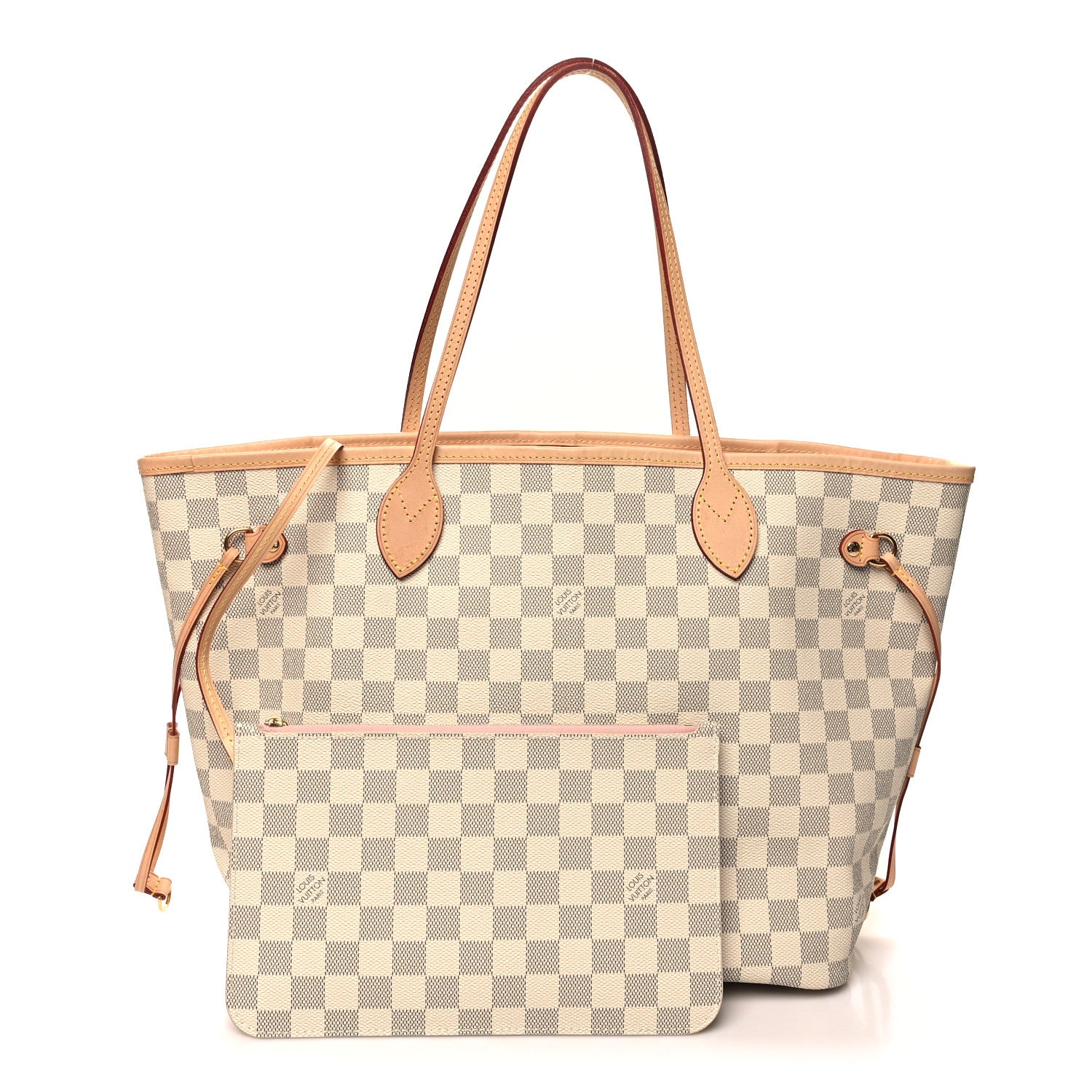 Louis Vuitton Damier Azur Neo Neverfull MM Rose Ballerine 1 of 12