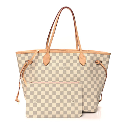 Louis Vuitton Damier Azur Neo Neverfull MM Rose Ballerine 1 of 12