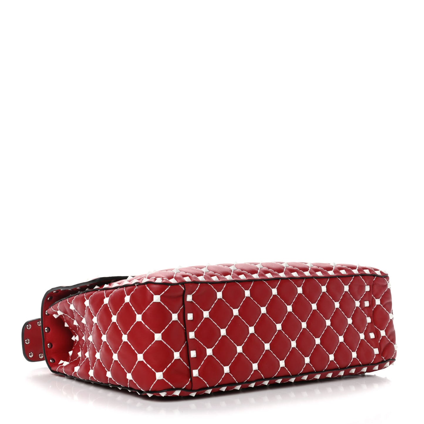 Lambskin Large Free Rockstud Spike Shoulder Bag Rosso Valentino