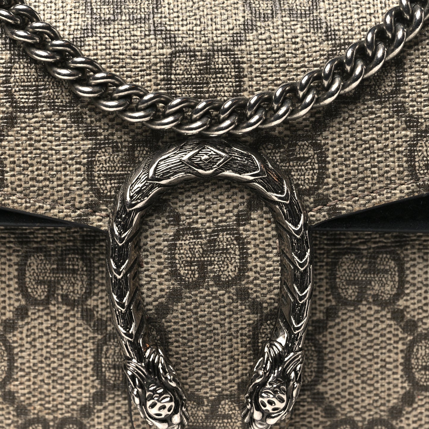 GG Supreme Monogram Super Mini Dionysus Shoulder Bag Black