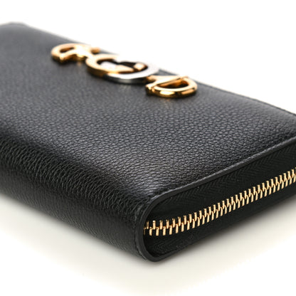 Gucci Grainy Calfskin Zumi Zip Around Wallet Black 8 of 8