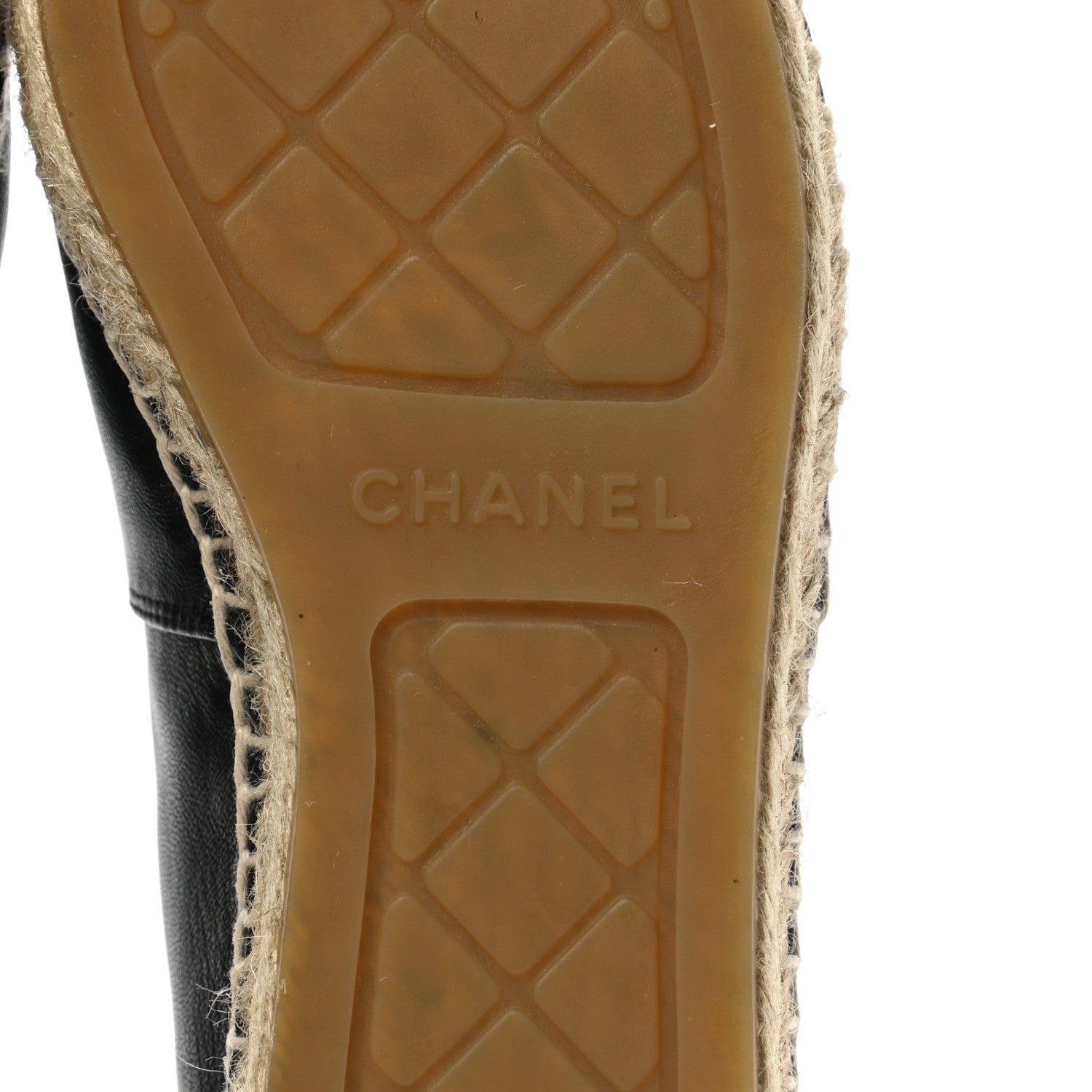 Chanel Lambskin CC Espadrilles 37 Black 7 of 12
