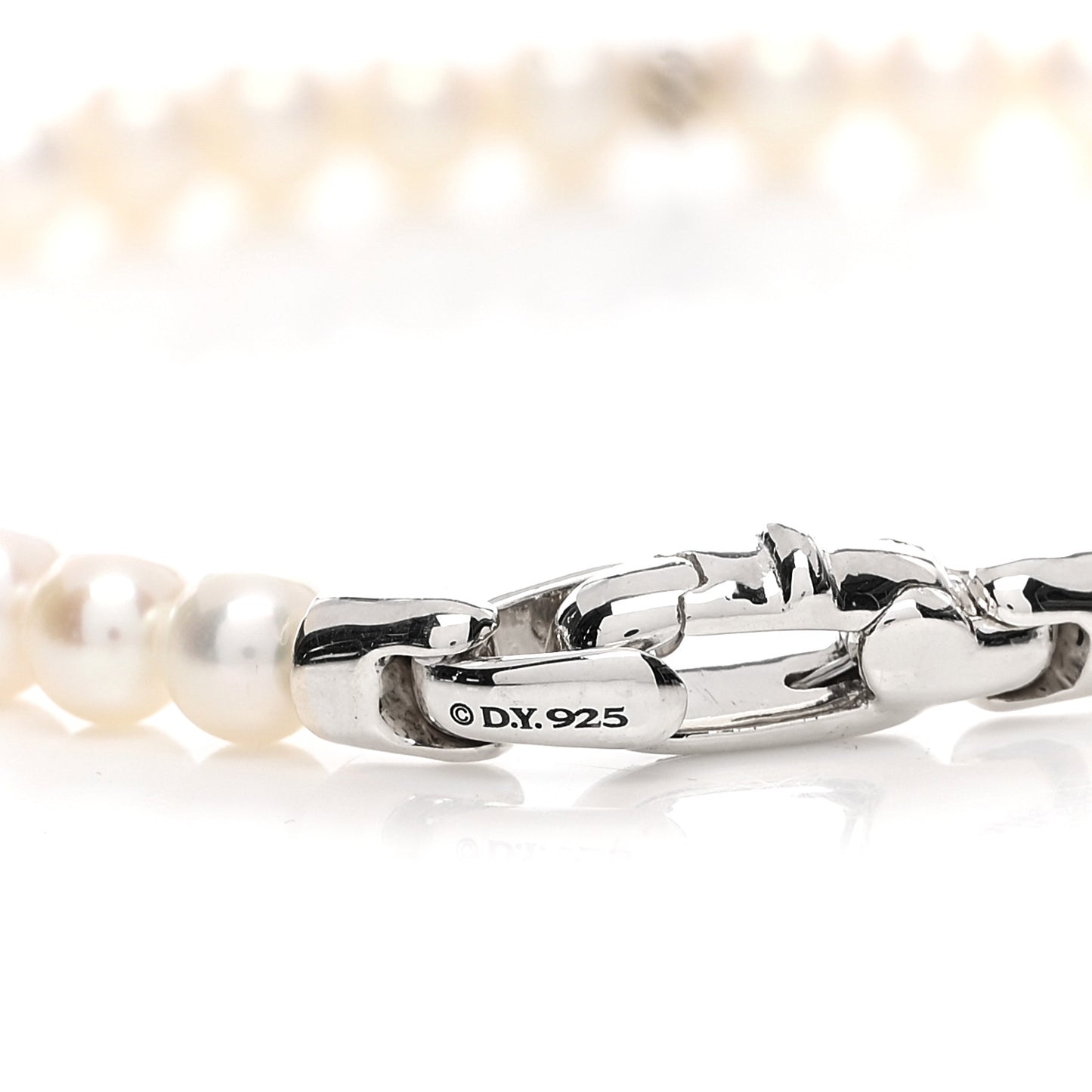 Sterling Silver Pearl 4mm Bijoux Spiritual Beads Bracelet
