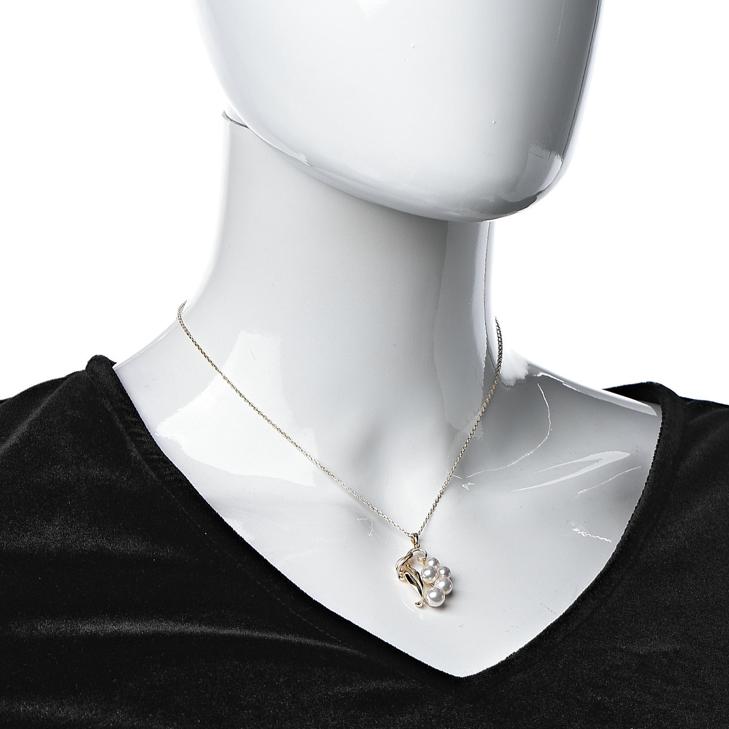 14K Yellow Gold Akoya Pearl 4.5-6.5mm Pendant Necklace