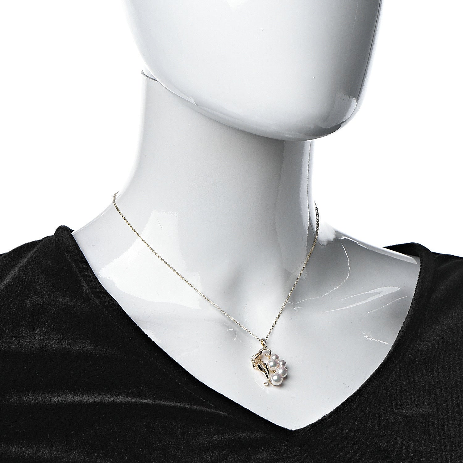Mikimoto 14K Yellow Gold Akoya Pearl 4.5-6.5mm Pendant Necklace 2 of 7